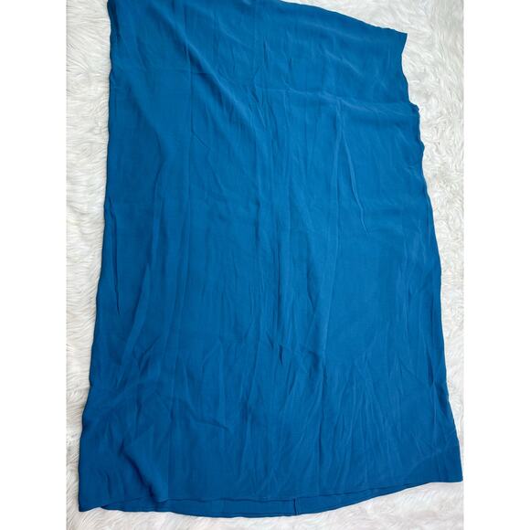 Eileen Fisher Women's 100% Silk V-Neck Relaxed Kaftan Dress Blue Size XL NWT - Picture 12 of 13